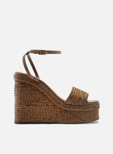 SANDÁLIA MARROM TRESSÊ PLATAFORMA TIRA LARGA A 12523 0040 0001 AREZZO