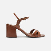 SANDÁLIA SALTO BLOCO MARROM TIRAS A 12463 0050 0008 AREZZO