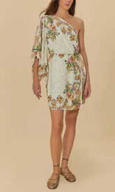 VESTIDO CURTO LENÇO PASSARO FLOR 337828 FARM RIO