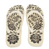 CHINELO DE DEDO BRANCO E PRETO FLORES J 10088 0010 0001 FARM SHOES
