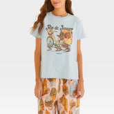 BLUSA T-SHIRT FIT BICICLETA CONCHAS 358713 FARM RIO