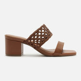 SANDÁLIA MARROM BLOCO TIRA LARGA TRAMADA A 11901 0159 0002 AREZZO