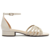 SANDÁLIA SALTO BLOCO TIRAS TRANÇADAS BRANCA C 30114 0106 0002 ANACAPRI