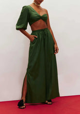 CALÇA PANTALONA FENDAS LATERAIS 102116 CACAY