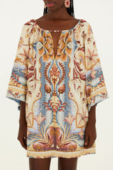 VESTIDO CURTO MANGA MAR 345398 FARM RIO