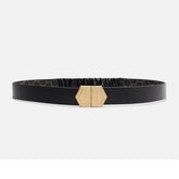 CINTO PRETO COURO MÉDIO ENCAIXE METÁLICO A 43000 0557 0005 AREZZO