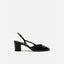 SCARPIN PRETO COURO SALTO BLOCO SLINGBACK A 14209 0001 0001 AREZZO