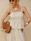 Blusa resort listrada linho Skenn, frente com listras e tecido leve