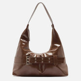 BOLSA HOBO MARROM GRANDE TIRAS FIVELA A 50021 0989 0002 AREZZO