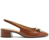 SAPATILHA SLINGBACK PLACA METÁLICA MARROM C 30568 0017 0003 ANACAPRI