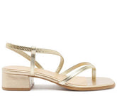 SANDÁLIA SALTO BLOCO TIRA ÚNICA DOURADA C 30530 0001 0001 ANACAPRI