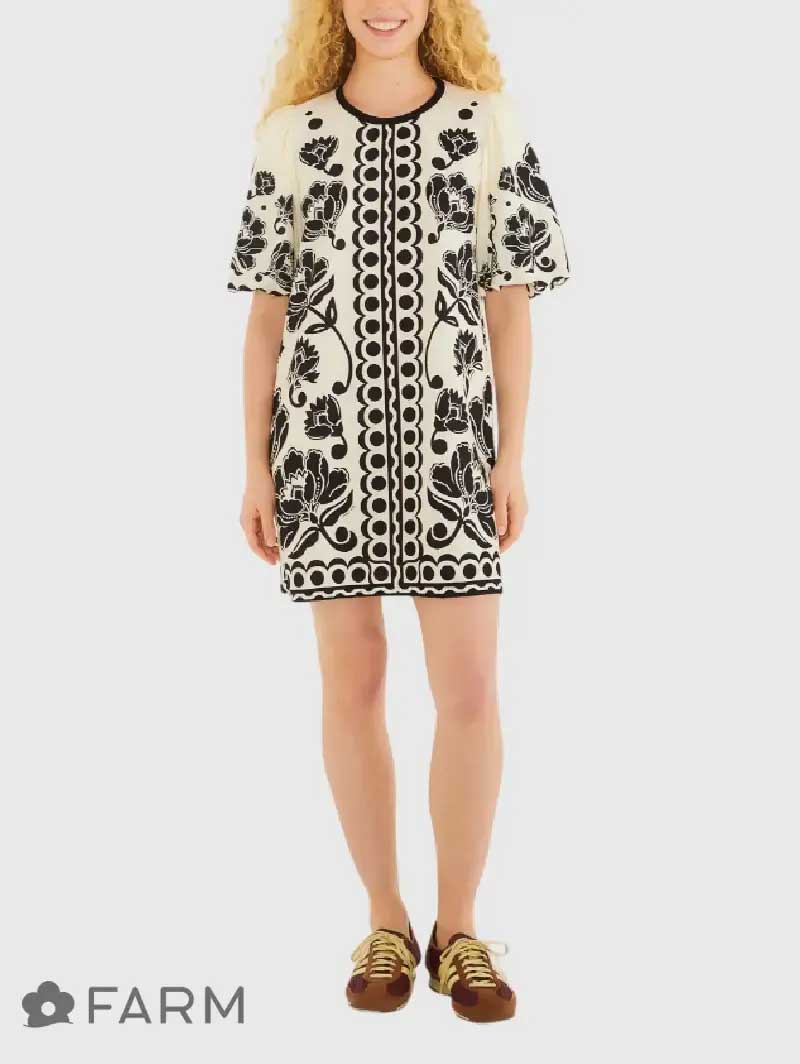 VESTIDO T-SHIRT MG FOFA FLORAL 341747 FARM RIO – Vintedoisk