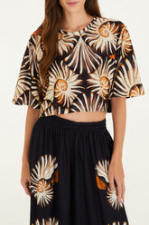 BLUSA T-SHIRT CROPPED MAR DE CONCHA 346476 FARM RIO