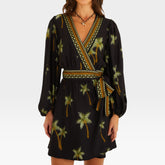 VESTIDO CURTO MANGA COQUEIRITOS 362911 FARM RIO