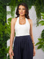 Blusa alfaiataria frente única feminina SKENN frontal