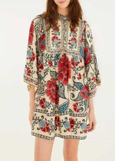 VESTIDO CURTO MANGA FRANCISCA 342036 FARM RIO