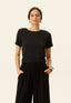 Blusa Cropped Alongado Canelado feminina Cacay frente