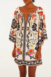 VESTIDO CURTO MG FLOR DE FITA 345380 FARM RIO