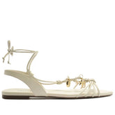 SANDÁLIA RASTEIRA AMARRAÇÃO PINGENTES BRANCA C 30193 0038 0002 ANACAPRI