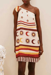 VESTIDO CURTO COM LAÇO OMBRO 103362 CACAY