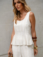 BLUSA PEPLUM LINHO LISTRADA 403217 SKENN