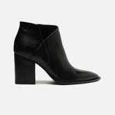 Bota Preta Couro Cano Curto Bloco A 11879 0001 0001 Arezzo