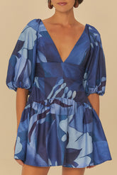 VESTIDO CURTO AQUARELA FLORAL 337612 FARM RIO