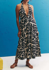 VESTIDO MIDI DET ARGOLA COSTAS 103241 CACAY