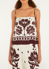 BLUSA ALÇA FLORAL ARABESQUE 342518 FARM RIO