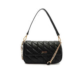 BOLSA TIRACOLO MÉDIA MATELASSÊ TRIANGULAR PRETA C 50036 0006 0001 ANACAPRI