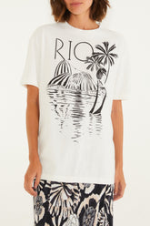 BLUSA T-SHIRT MEDIA RIO PB 349197 FARM RIO
