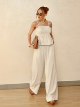 CALÇA LISTRADA LINHO RESORT 403334 SKENN