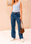 Calça Feminina REVANCHE ref. JEANS WIDE - VintedoisK
