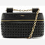 BOLSA BAU PRETA COURO TRAMADA CORRENTE A 50014 0764 0001 AREZZO