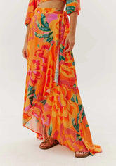 SAIA COM BABADOS LARANJA ESCURO 100761 CACAY