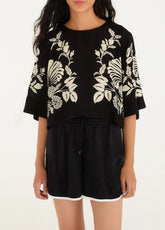 BLUSA T-SHIRT CROPPED SINTRA 350574 FARM RIO