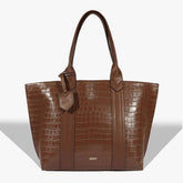 BOLSA SHOPPING NAY CROCO MARROM S 50015 0839 0003 SCHUTZ