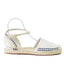 Alpargata Schutz tecido off-white, vista frontal do calçado feminino