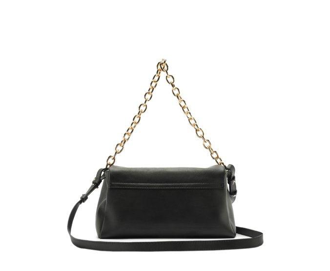 BOLSA TIRACOLO MÉDIA BAGUETE ALÇA CORRENTE PRETA C 50012 1889 0004 ANACAPRI - Vintedoisk BOLSA TIRACOLO MÉDIA BAGUETE ALÇA CORRENTE PRETA C 50012 1889 0004 ANACAPRI - Vintedoisk