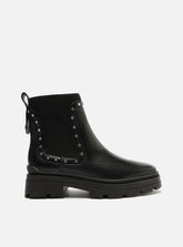 BOTA PRETA COURO CANO CURTO TRATORADA REBITES A 13348 0002 0001 AREZZO