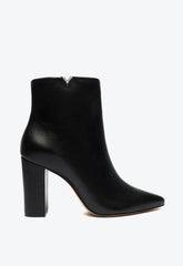 Bota Triangle Salto Bloco Couro Preta S 20727 0013 0006 Schutz