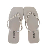 Chinelo Cinza Logo Brilho S 21306 0013 0003 Schutz