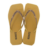 Chinelo Dourado Logo Brilho S 21306 0013 0001 Schutz