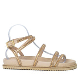 Papete Bege Tiras Pedraria Dourado Bk1631 Vintedoisk