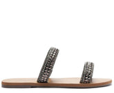 Rasteira Duas Tiras Pedraria Grife C 30014 0308 0001 Anacapri