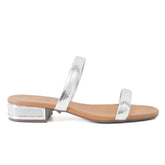 Rasteira Duas Tiras Prateada C 30114 0075 0002 Anacapri