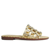 Rasteira Tiras Esferas Dourada S 21652 0014 0002 Schutz