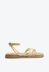 Sandália Natural Amarração Dourada S 20402 0034 0001 Schutz