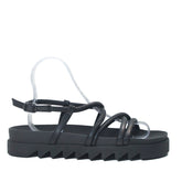 Sandália Papete Multitiras Preta C 30498 0003 0005 Anacapri