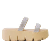 Sandalia Plataforma Nude Tiras Brilho S 21851 0003 0002 Schutz